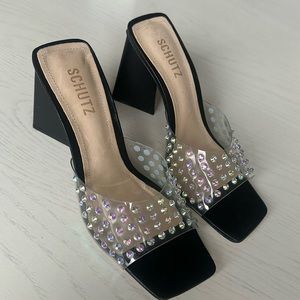 SCHUTZ crystal heel size 9